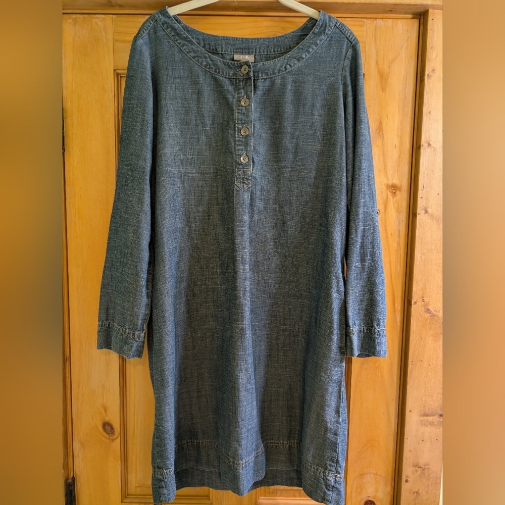J. Jill Long Sleeve Denim Dress Size Small